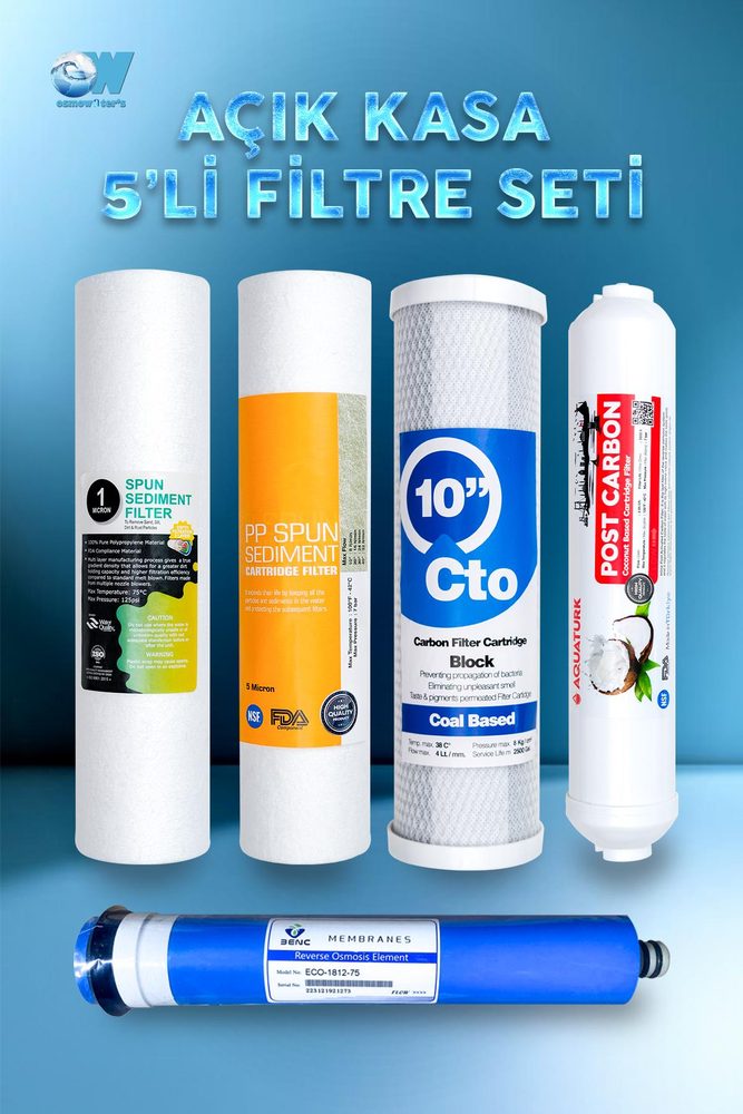 Osmowaters  AÇIK KASA 5'Lİ FİLTRE SETİ