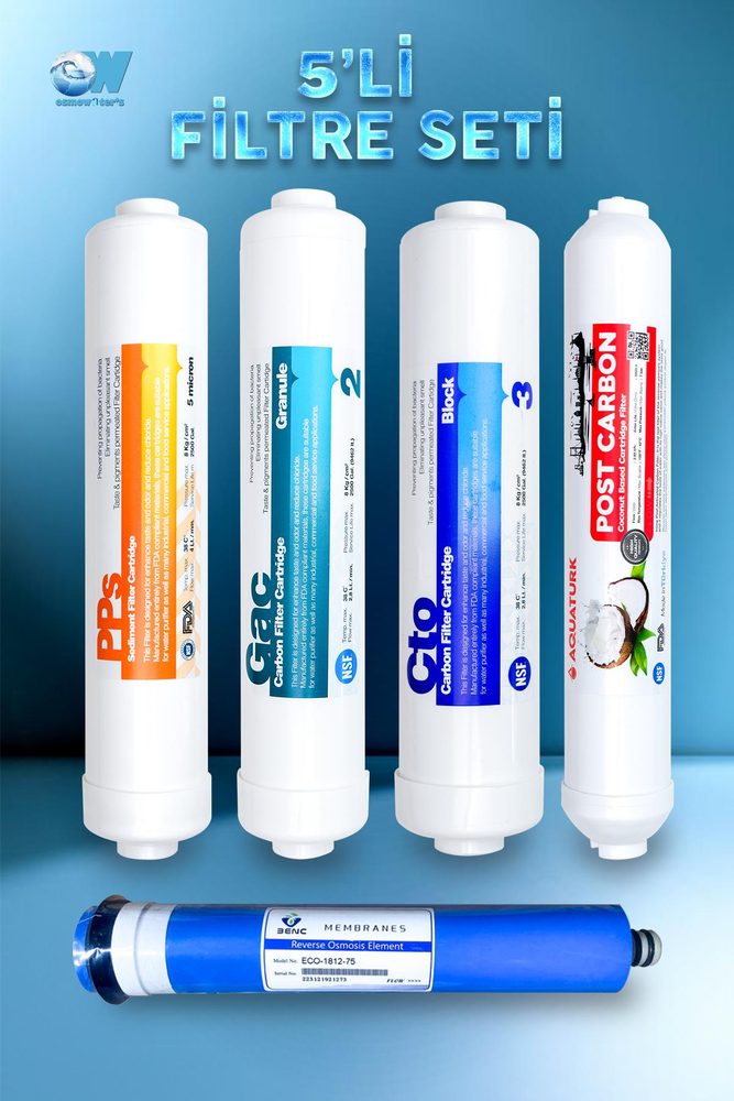 Osmowaters  KAPALI KASA 5'Lİ  FİLTRE SETİ