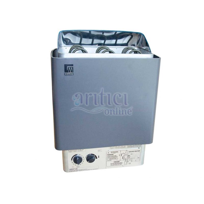 GEMAŞ  GEMAŞ SCA-45NS 4,5 KW MONO GÖVDEDEN KUMANDALI SAUNA SOBASI görsel 2