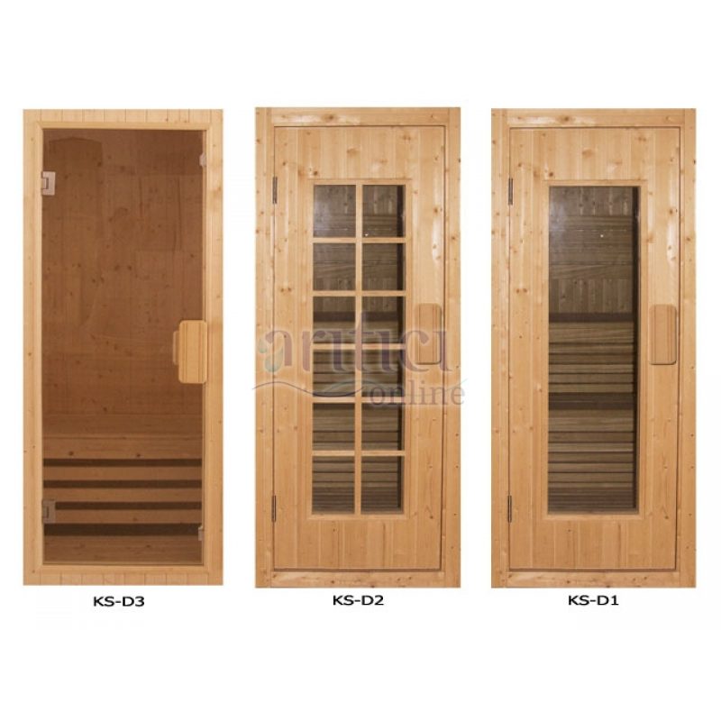 GEMAŞ  KS-D2, 200 X 71,5 X 5,5 HAZIR SAUNA KAPISI görsel 2